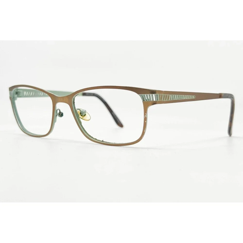 Wittnauer Eyeglasses Womens Brown Green Miranda Chocolate Mint 53-17-135